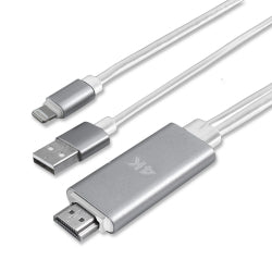 4smarts Lightning til HDMI Kabel 1.8 m - Hvid | MOBILCOVERS.DK