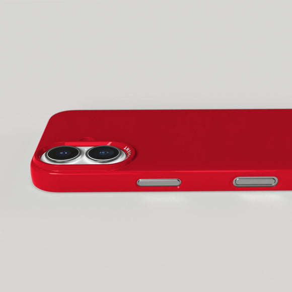 Nudient Thin Case iPhone 16 Cover - MagSafe Kompatibel - Cherry Red Gloss