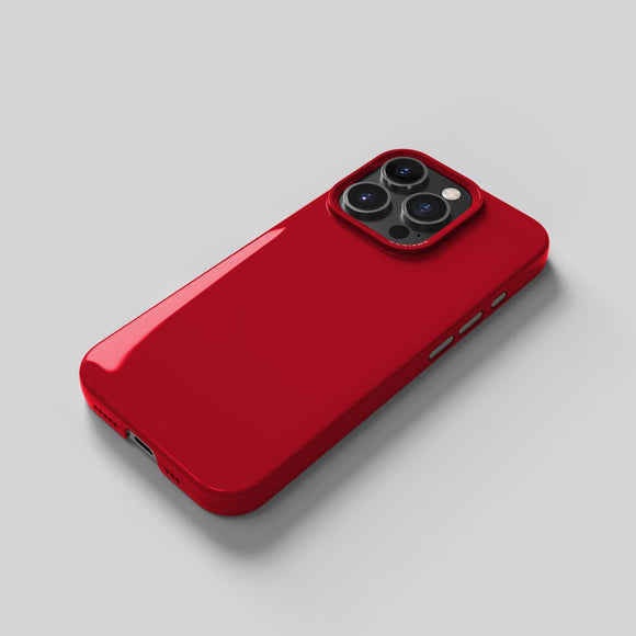 Nudient Thin Case iPhone 16 Pro Cover - MagSafe Kompatibel - Cherry Red Gloss
