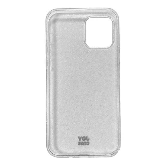 iPhone 12 / 12 Pro Joy Case Fleksibelt Plastik Cover m. Glimmer - Gennemsigtig / Sølv