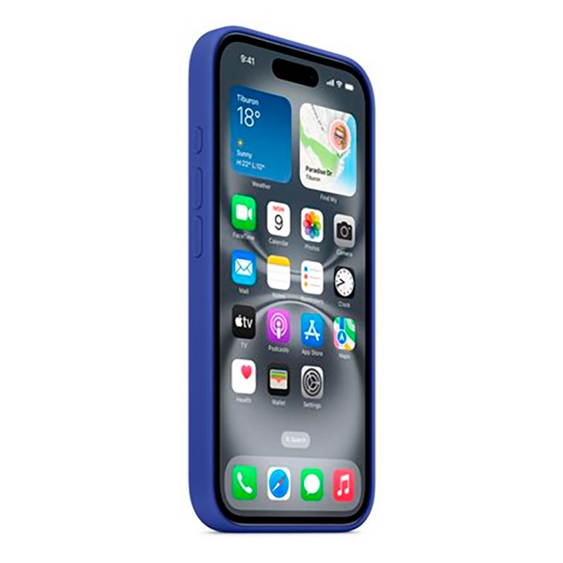 Original Apple iPhone 16 Silikone Cover - MagSafe Kompatibel - Ultramarine (MYY63ZM/A)