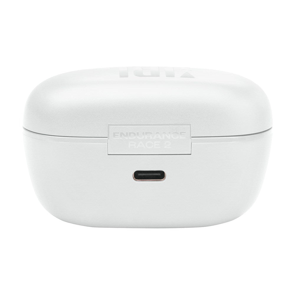 JBL Endurance Race 2 - True Wireless Headset In-Ear - Adaptiv Støjreduktion - Hvid