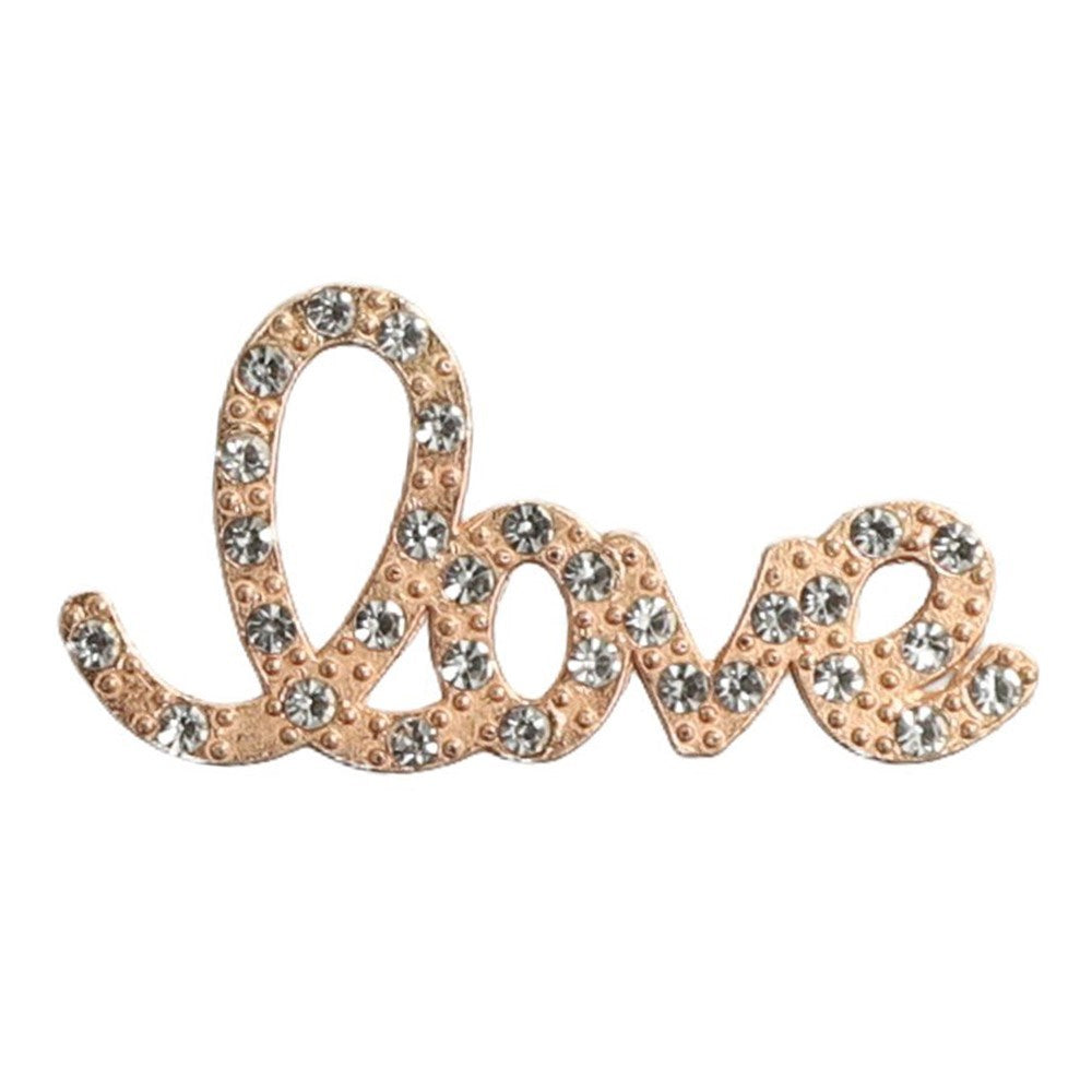 Love Sticker til Mobil - Rhinsten - Guld