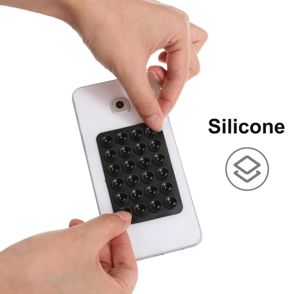 10-Pak Silikone Sugekop Mobilholder - Sort