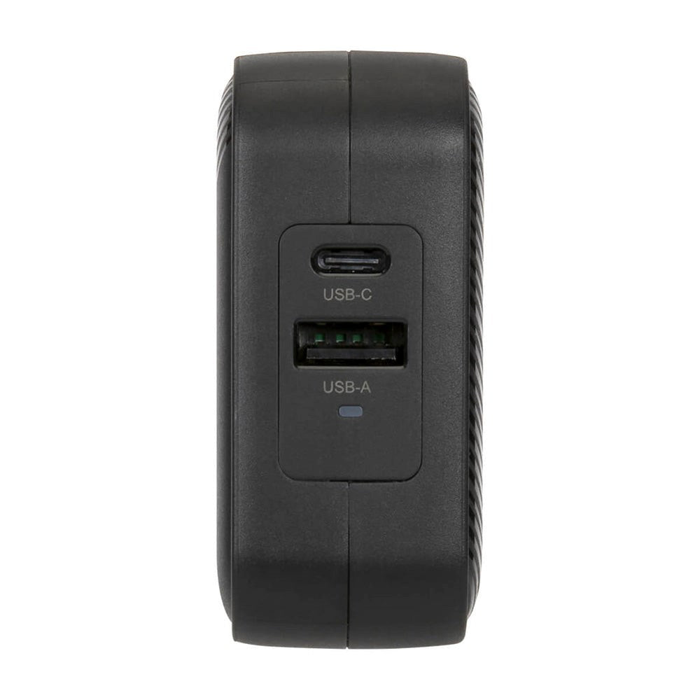 Targus GaN 65W PD Vægoplader m. USB-C, USB-A & Rejseadapter - Sort