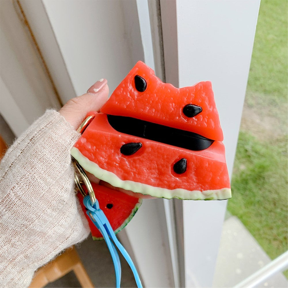 Beats Studio Buds Silikone Cover m. Karabinhage og Nøglering - Vandmelon