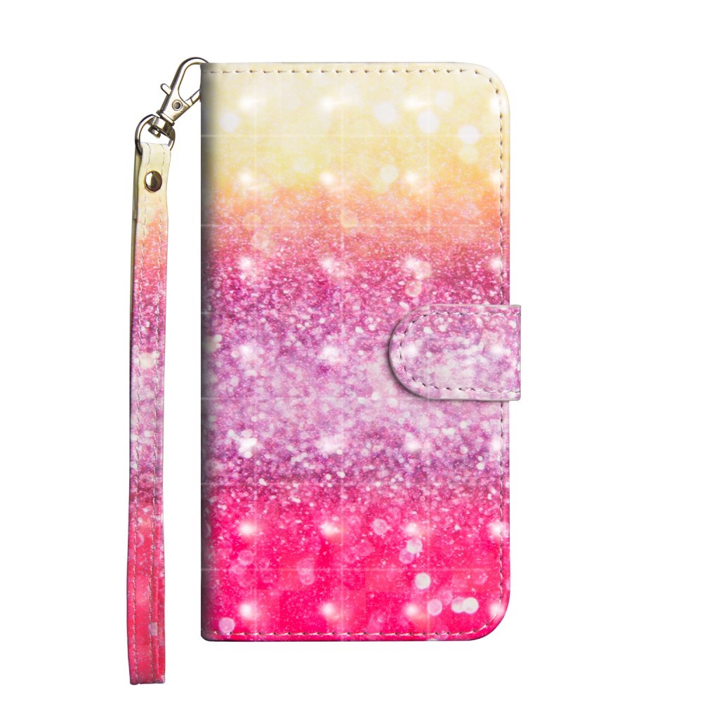 EIDERWOOD iPhone XR Læder Cover m. Pung & Strop - Farverigt Glimt