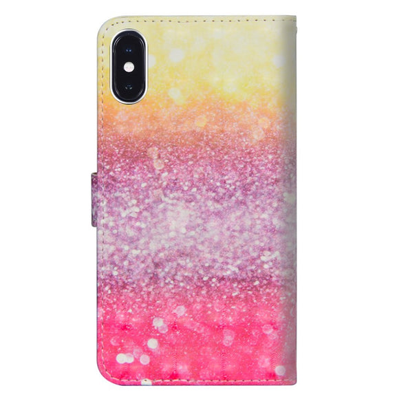 EIDERWOOD iPhone XR Læder Cover m. Pung & Strop - Farverigt Glimt