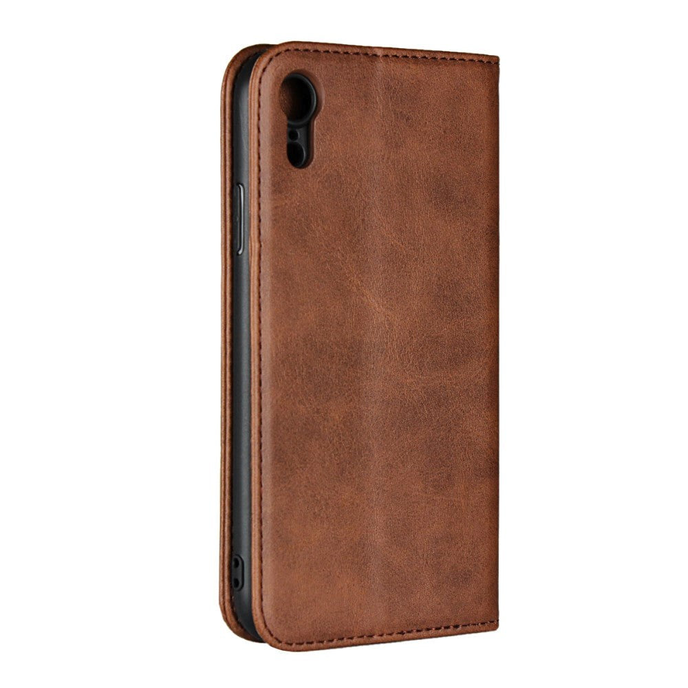 iPhone XR Smart Læder Cover m. Pung - Mørkbrun