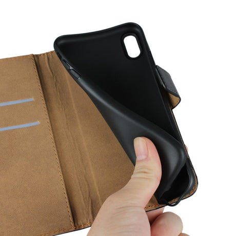 EIDERWOOD iPhone XS Max Læder Cover m. Pung & Ståfunktion - Sort