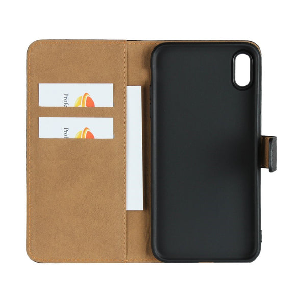 EIDERWOOD iPhone XS Max Læder Cover m. Pung & Ståfunktion - Sort