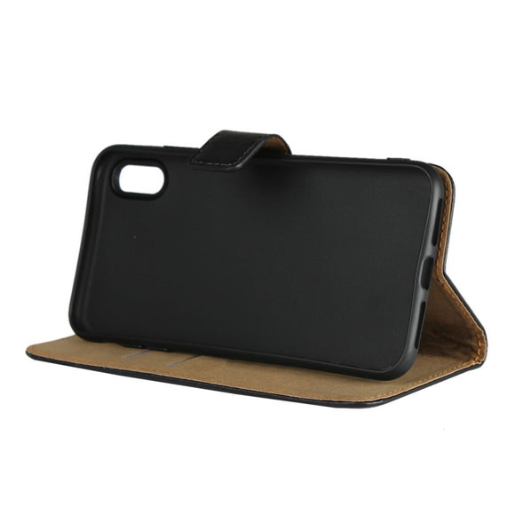 EIDERWOOD iPhone XS Max Læder Cover m. Pung & Ståfunktion - Sort