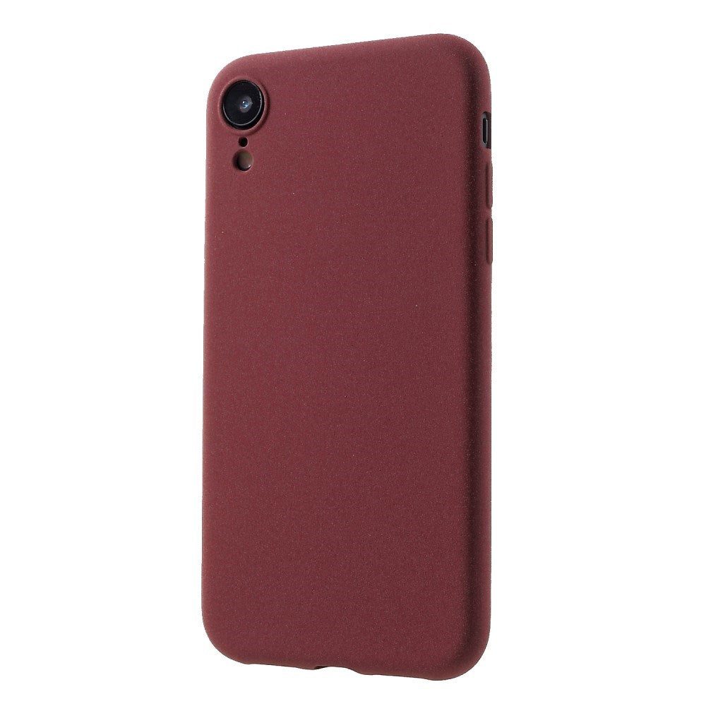 EIDERWOOD iPhone XR Mat Fleksibelt Plastik Cover - Mørkerød