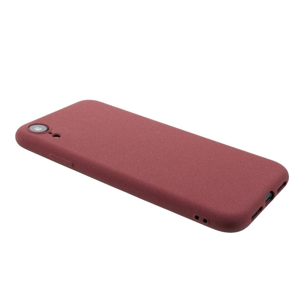 EIDERWOOD iPhone XR Mat Fleksibelt Plastik Cover - Mørkerød