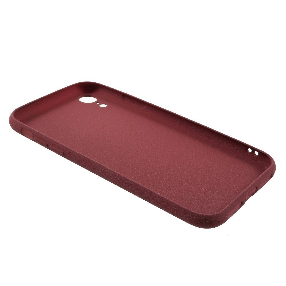 EIDERWOOD iPhone XR Mat Fleksibelt Plastik Cover - Mørkerød