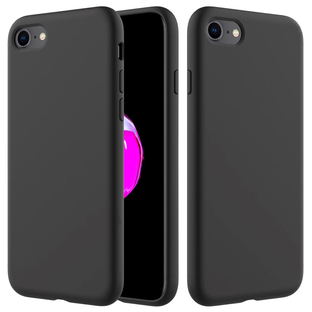 iPhone SE (2022 / 2020) / 8 / 7 Soft Silicone Cover - Sort Vol. 2