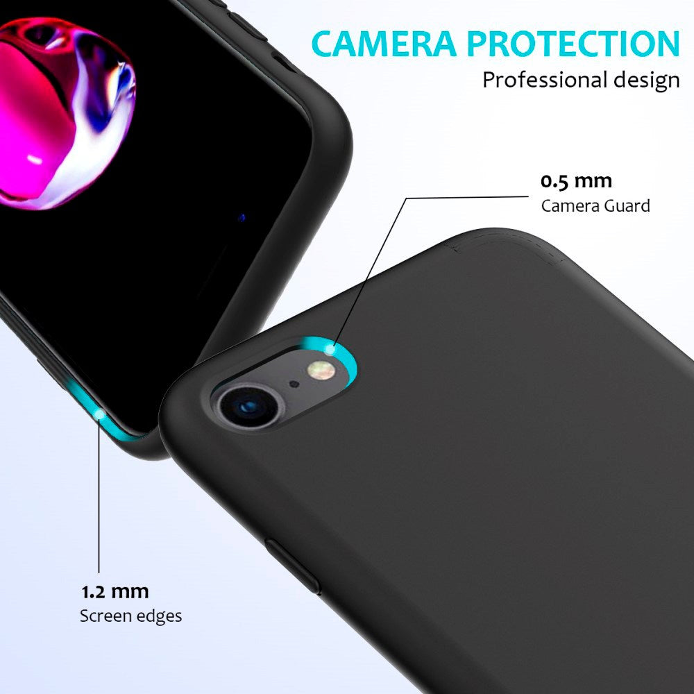 iPhone SE (2022 / 2020) / 8 / 7 Soft Silicone Cover - Sort Vol. 2