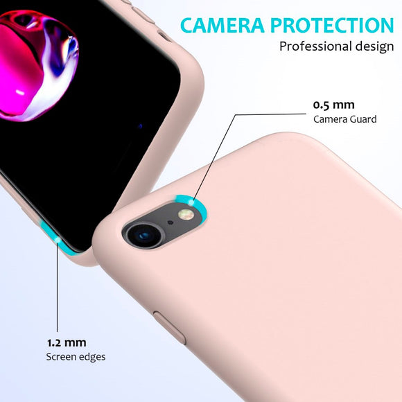iPhone SE (2022 / 2020) / 8 / 7 Soft Silicone Cover - Lyserød Vol. 2