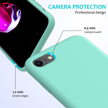 iPhone SE (2022 / 2020) / 8 / 7 Soft Silicone Cover - Cyan Vol. 2