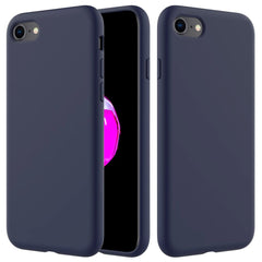 iPhone SE (2022 / 2020) / 8 / 7 Soft Silicone Cover - Mørkeblå Vol. 2