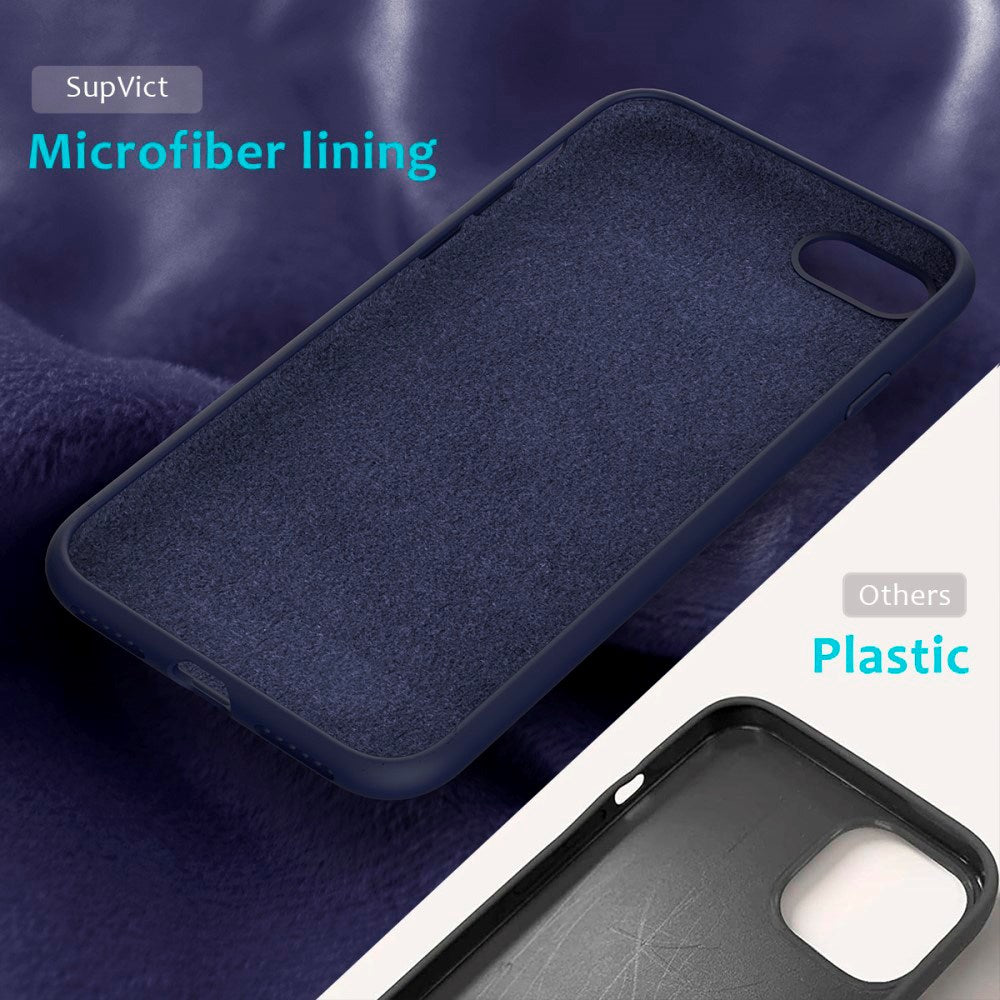 iPhone SE (2022 / 2020) / 8 / 7 Soft Silicone Cover - Mørkeblå Vol. 2