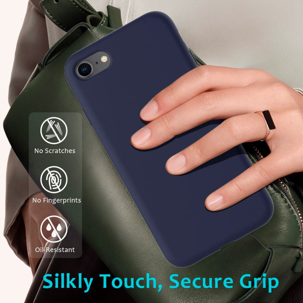 iPhone SE (2022 / 2020) / 8 / 7 Soft Silicone Cover - Mørkeblå Vol. 2