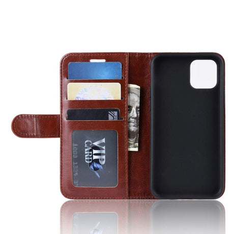 iPhone 11 Pro Læder Cover m. Pung - Brun