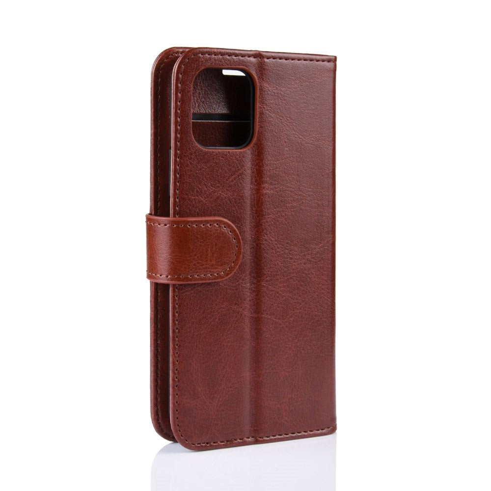 iPhone 11 Pro Læder Cover m. Pung - Brun