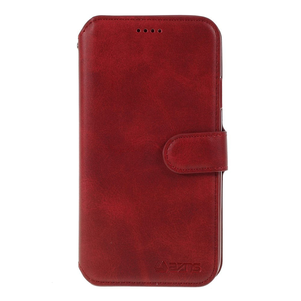 iPhone 11 AZNS Læder Cover m. Pung Rød