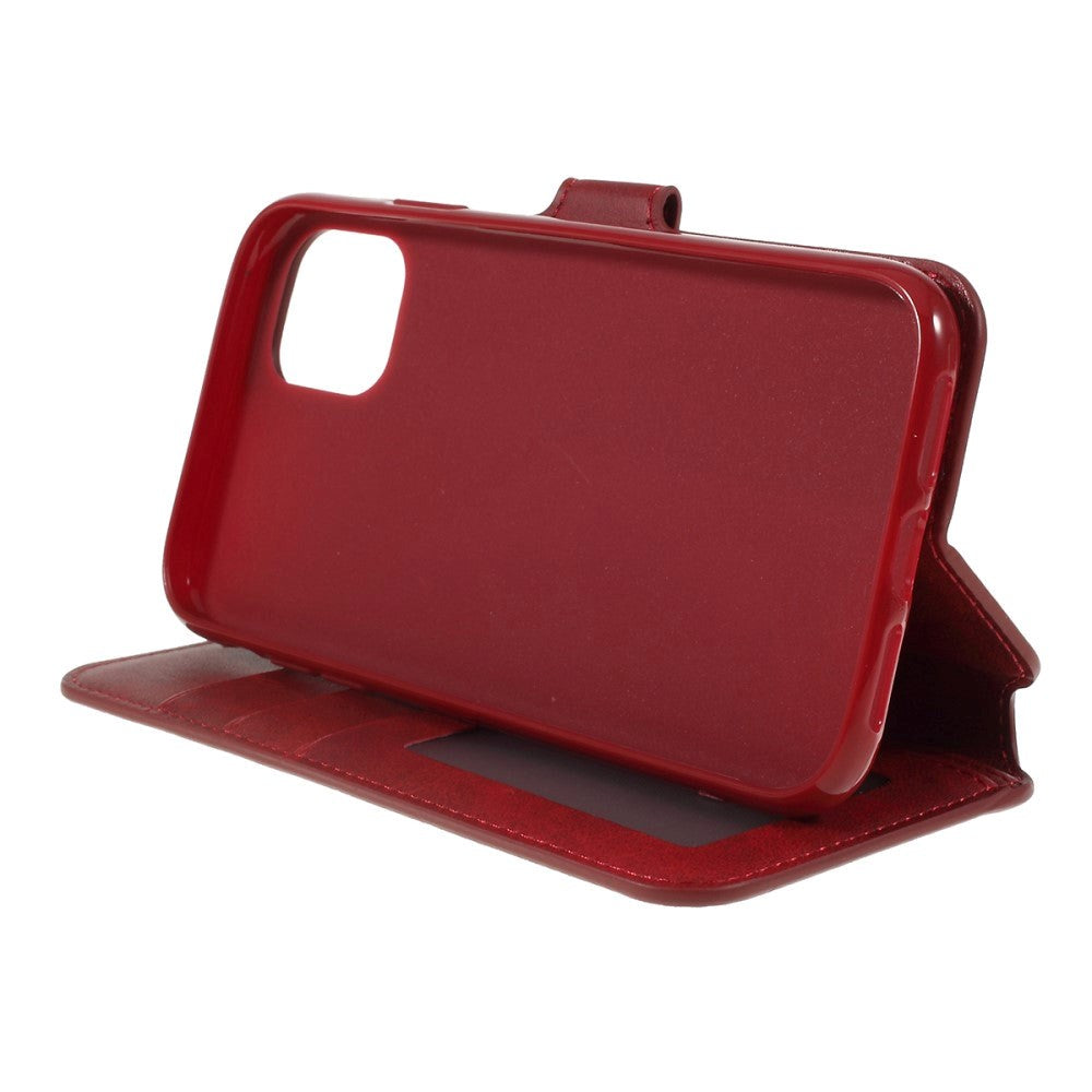 iPhone 11 AZNS Læder Cover m. Pung Rød