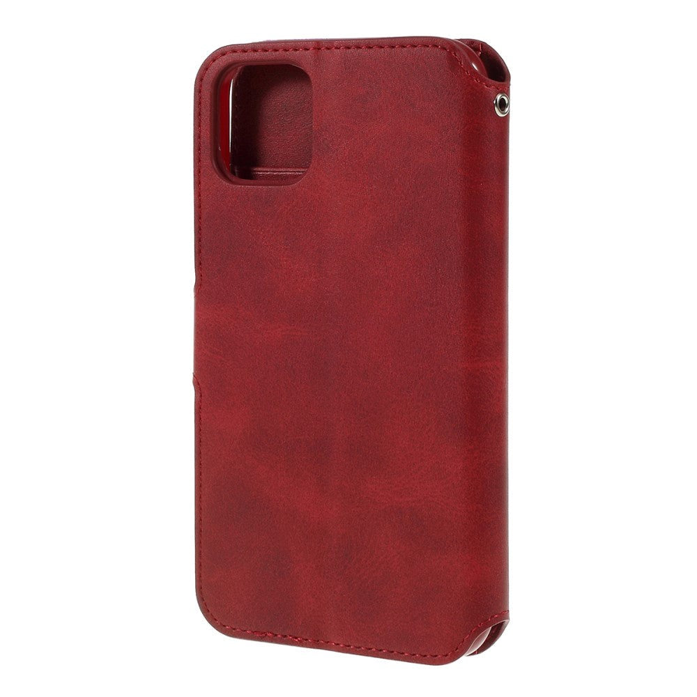 iPhone 11 AZNS Læder Cover m. Pung Rød