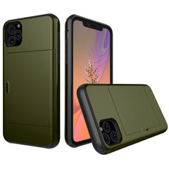iPhone 11 Pro Hybrid Håndværkercover m. Kortholder Mørkegrøn