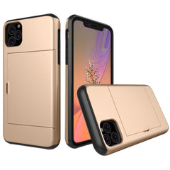iPhone 11 Hybrid Håndværkercover m. Kortholder Guld