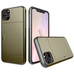 iPhone 11 Hybrid Håndværkercover m. Kortholder Mørkegrøn