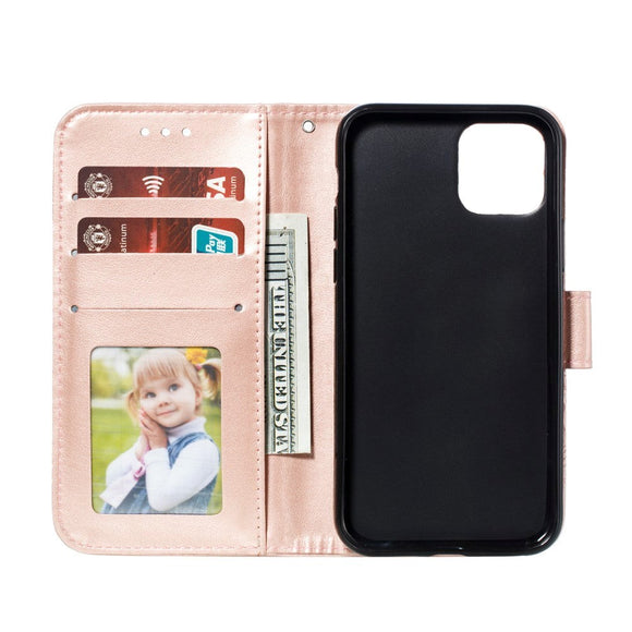 iPhone 11 Pro Læder Cover m. Pung - Mandala Mønster Lyserød
