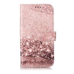 iPhone 11 Læder Cover m. Pung & Print - Rose Gold