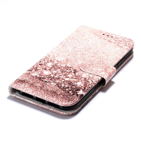 iPhone 11 Læder Cover m. Pung & Print - Rose Gold