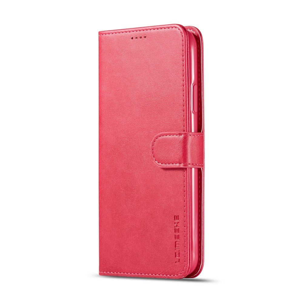 iPhone 11 Pro Max Kunstlæder Flip Cover m. Kortholder & Ståfunktion - Lyserød