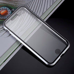 iPhone SE (2022 / 2020) / 8 / 7 360⁰ Magnetisk Cover m. Glas Forside & Bagside - Sølv