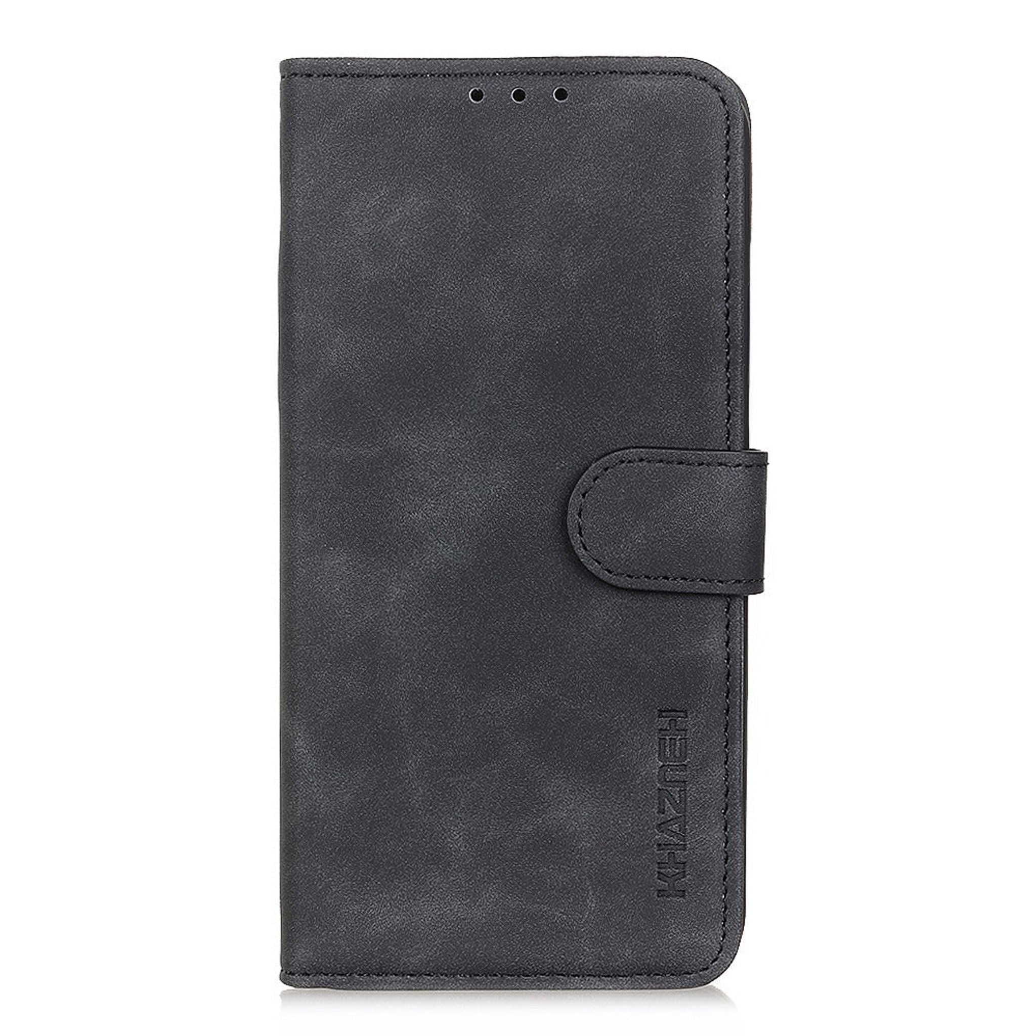 iPhone 12 Pro Max KHAZNEH Retro Læder Cover m. Pung - Sort