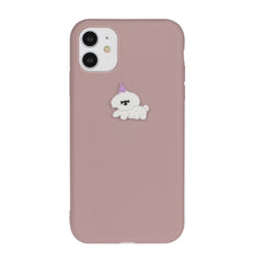 EIDERWOOD iPhone 11 Silikone Cover m. Figur - Lyserød / Hund