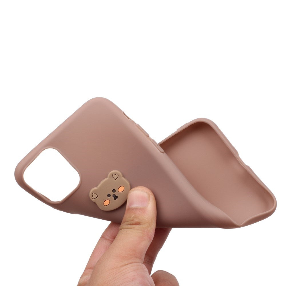 EIDERWOOD iPhone 11 Silikone Cover m. Figur - Brun / Bjørn