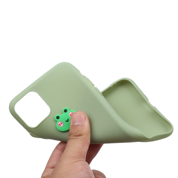 EIDERWOOD iPhone 11 Silikone Cover m. Figur - Grøn / Frø