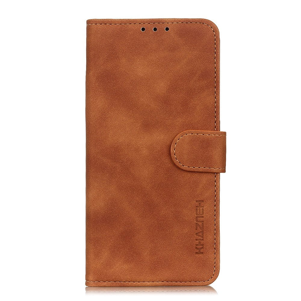 iPhone 12 / 12 Pro KHAZNEH Retro Læder Cover m. Pung - Brun