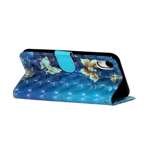 EIDERWOOD iPhone XR Læder Cover m. Pung og Strop - Sommerfugle