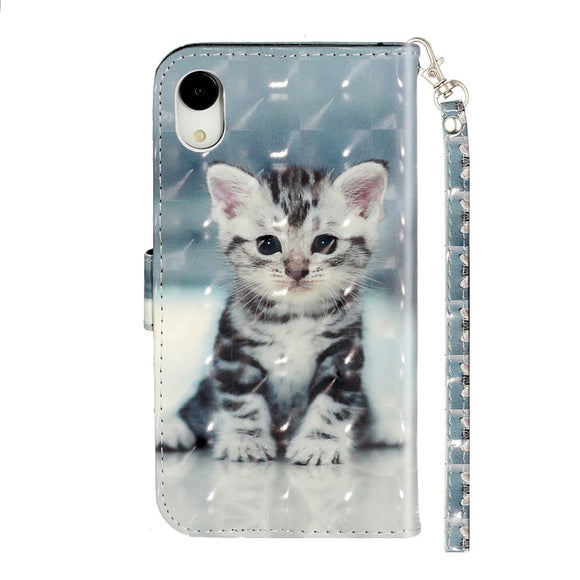 EIDERWOOD iPhone XR Læder Cover m. Pung og Strop - Kat