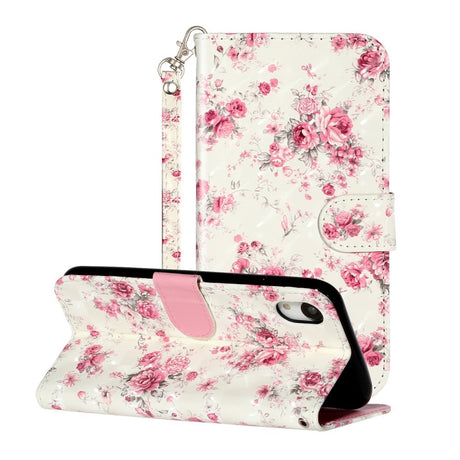 EIDERWOOD iPhone XR Læder Cover m. Pung og Strop - Blomster