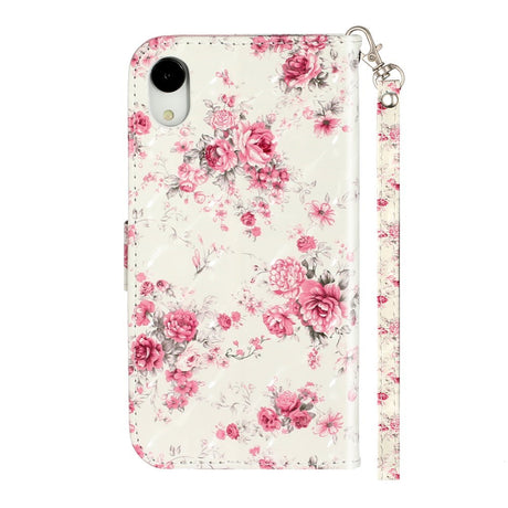 EIDERWOOD iPhone XR Læder Cover m. Pung og Strop - Blomster