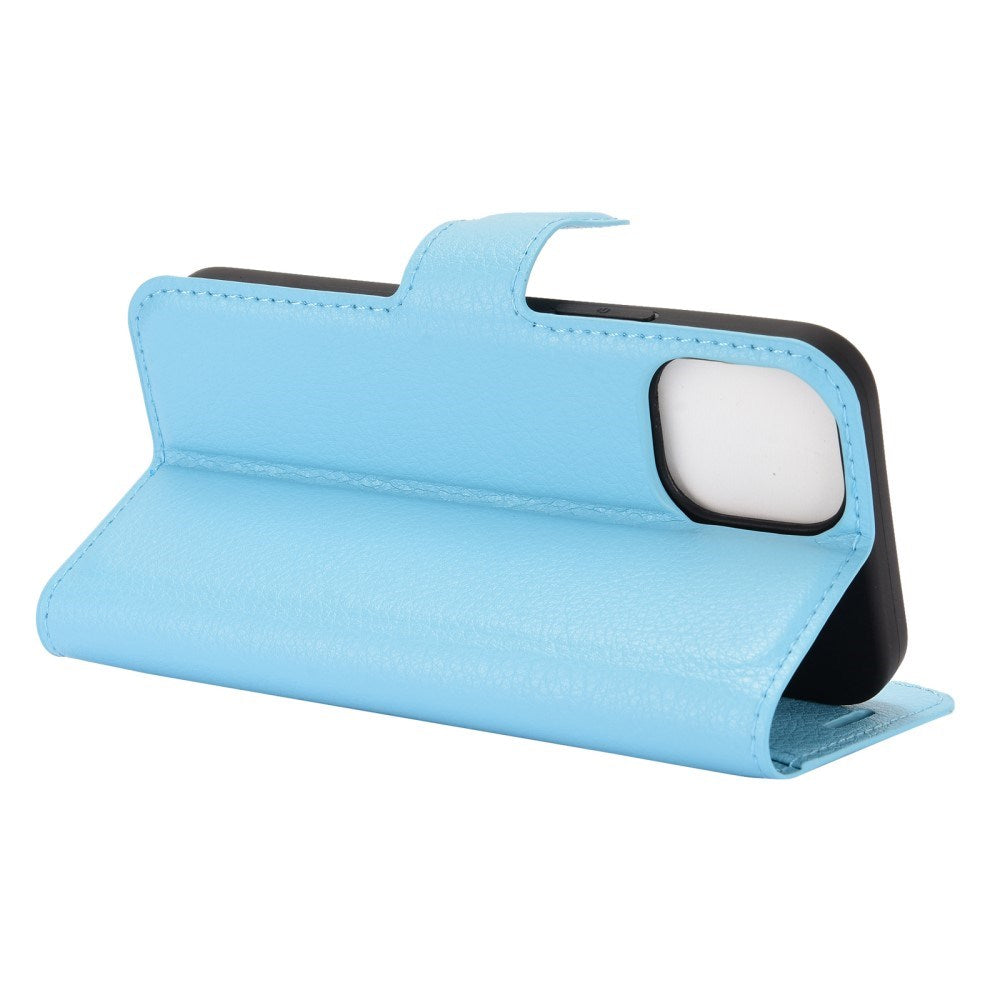 EIDERWOOD iPhone 12 Mini Kunstlæder Flip Cover m. Kortholder & Ståfunktion - Blå