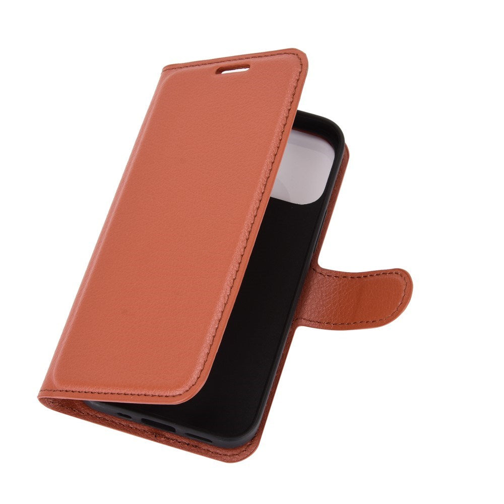 EIDERWOOD iPhone 12 Mini Kunstlæder Flip Cover m. Kortholder & Ståfunktion - Brun